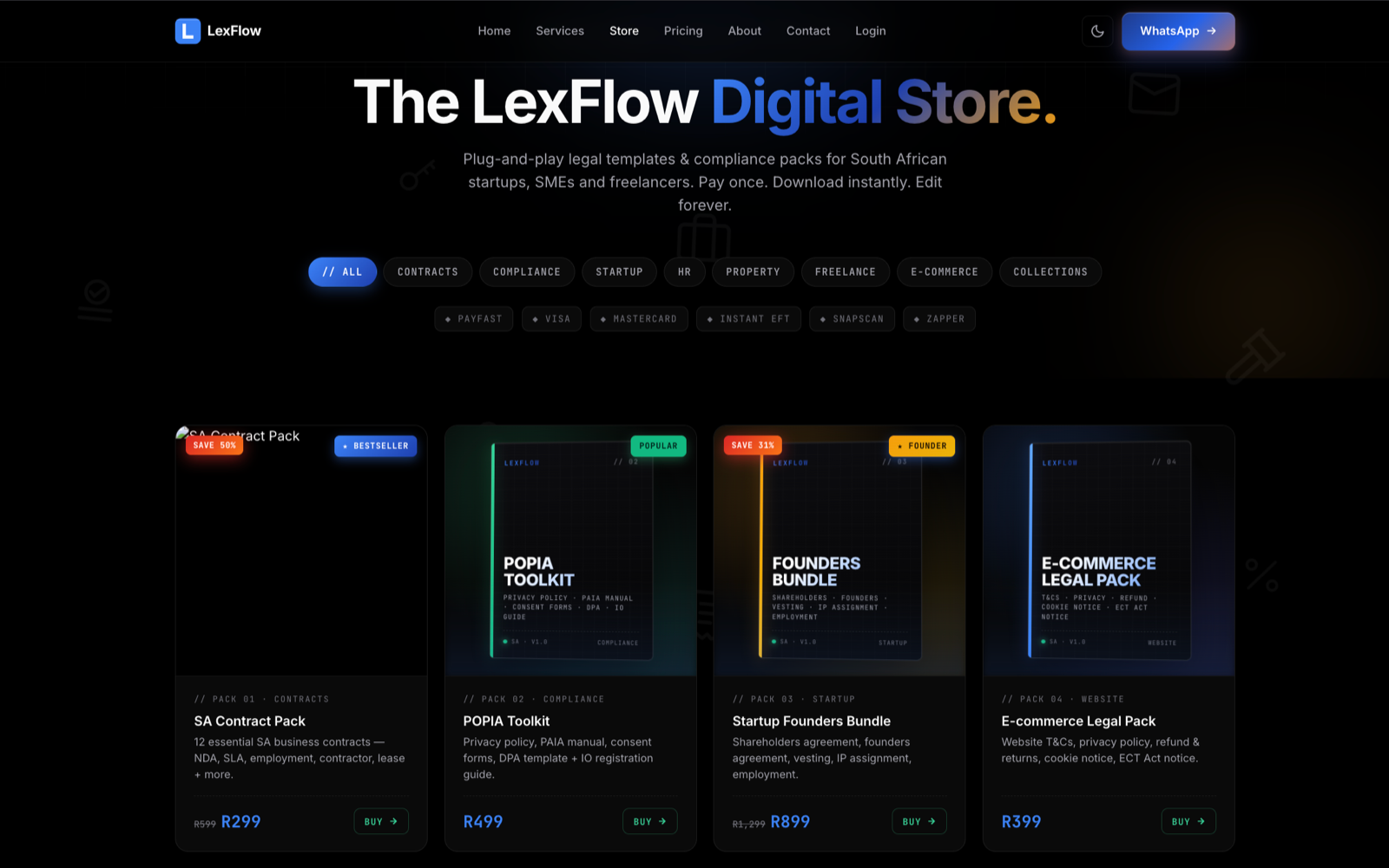 LexFlow online store