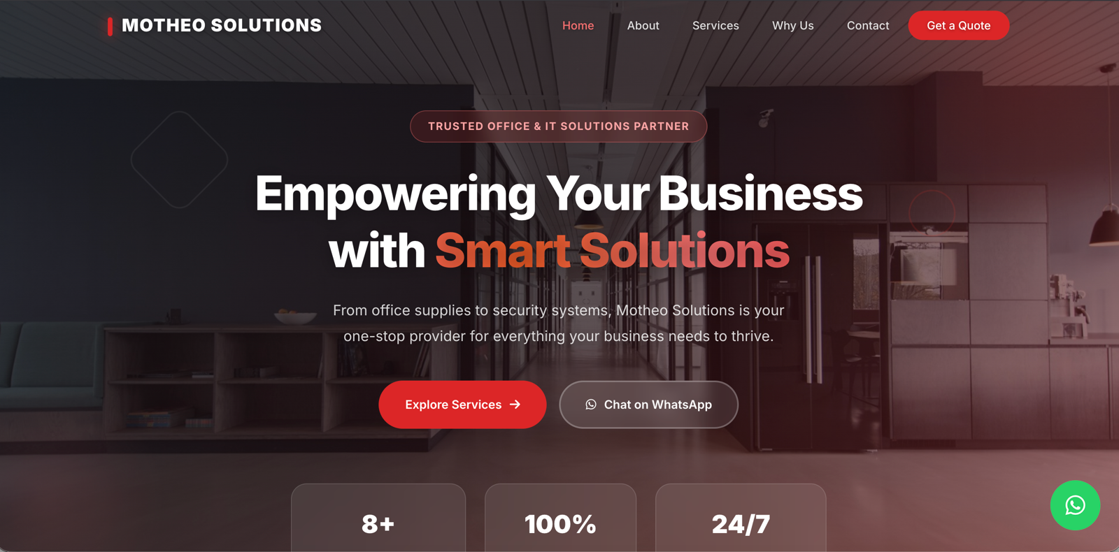 Motheo Solutions website